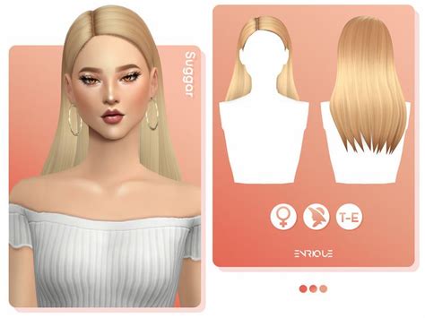 Enriques Suggar Hairstyle Patreon Sims Hair Womens Hairstyles