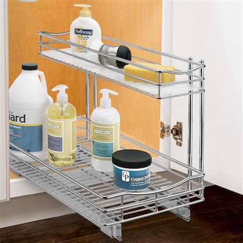 Lynk Roll Out Under Sink Cabinet Organizer Pull Out Two Tier Sliding