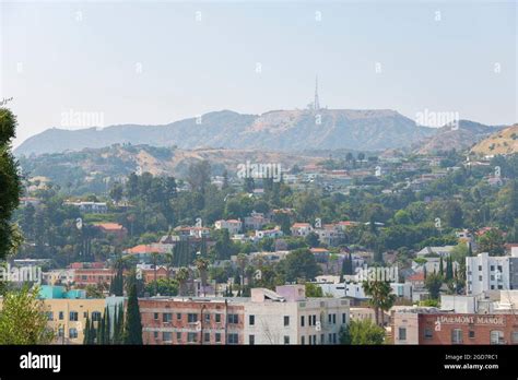 The Hollywood Sign Aerial View Griffith Park Mount Lee Hollywood