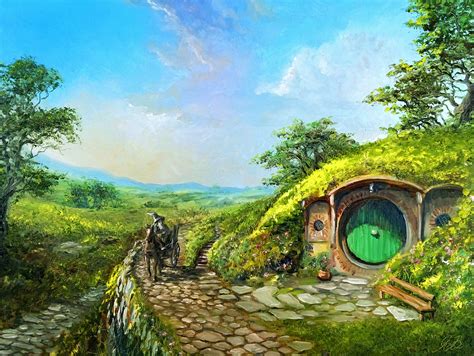 Lord Of The Rings Gandalf In Hobbiton Signed Print Etsy