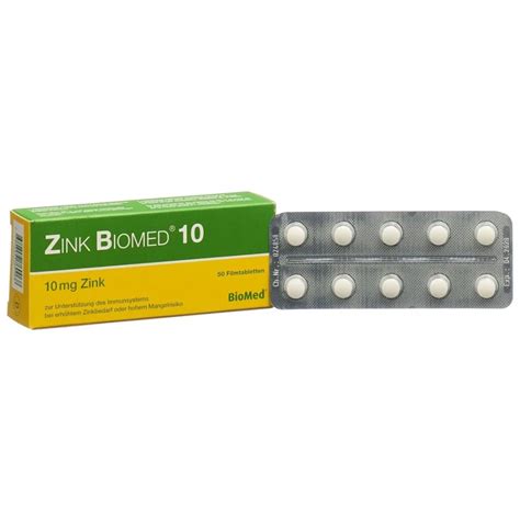 ZINK BIOMED 10 Filmtabl 50 Stk