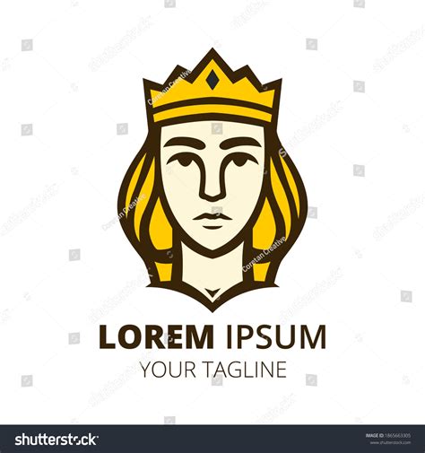 Queen Logo Design Vector Template Stock Vector Royalty Free