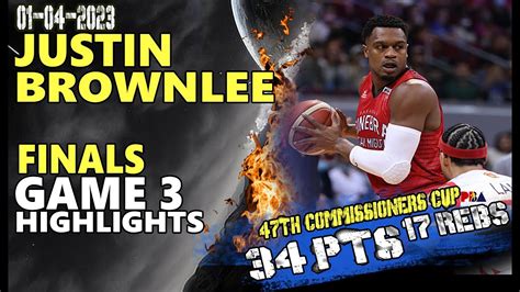 Justin Brownlee Full Highlights 34 Pts 17 Rebs Vs Bay Area Dragons