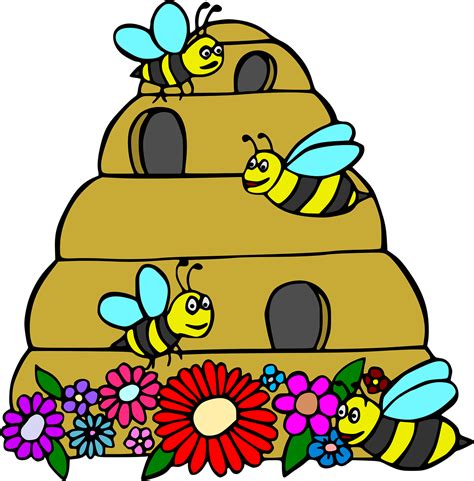 Clipart Honey Bee Hives