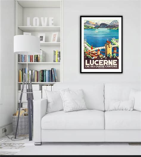 Plakat Vintage Lucerne Obraz Na Ścianę Duży Xl A2 668A84A2 9E40 4C73