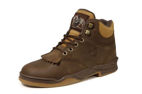 Roper Western Boots Mens Hiking Horseshoe Kiltie Shoes Crazy Horse