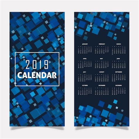 Premium Vector Vector 2019 Calendar Design