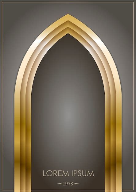 Premium Vector Arabic Arch Of Gold