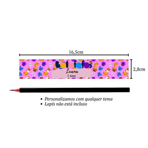 Adesivo para lapís escrever rótulo personalizado lembrancinhaa