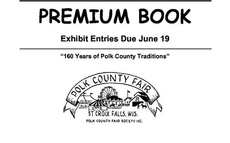 Polk County Fair Premium Book 2022 Polk County Fair