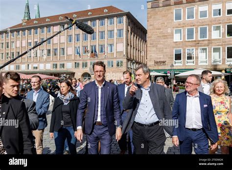 Nuremberg Germany 06th Oct 2023 Markus Söder CSU m r Minister