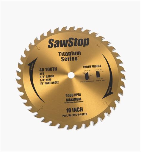 10 Titanium Coated Saw Blades For Sawstop Saws Lee Valley Tools