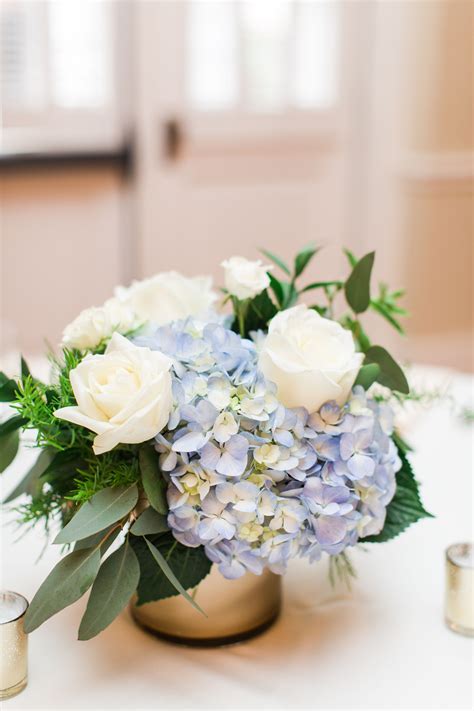 Blue And White Wedding Centerpiece Flower Centerpieces Wedding Hydrangea Centerpiece Wedding