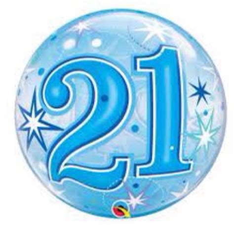 21st Bubble Blue Balloon Worx