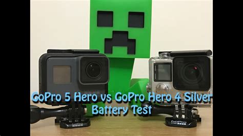 Gopro Hero 5 V Hero 4 Silver Battery Test Youtube