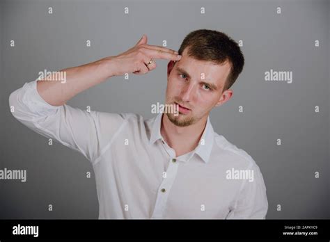 Man Pointing Finger Gun Gesture Hi Res Stock Photography And Images Alamy