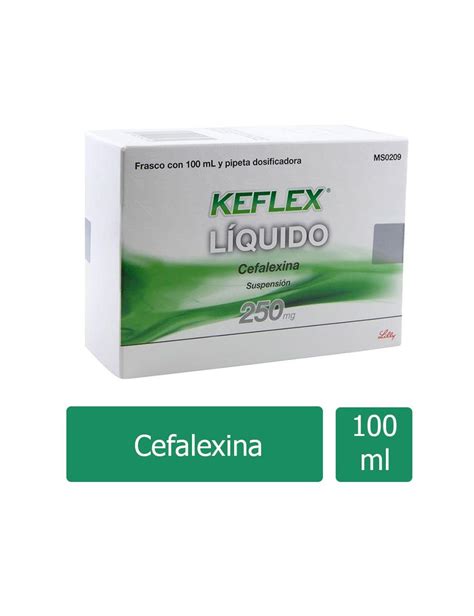 Precio Keflex líquido 250 mg 100 ml Farmalisto MX