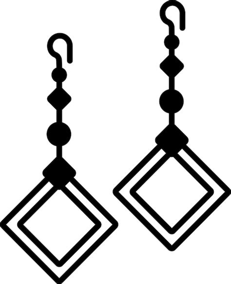 Ohrring Glyph Und Linienvektor Illustration Premium Vektor