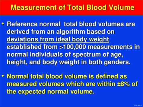 Blood Volume Measurement