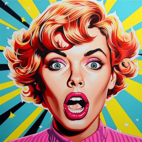 Premium Photo Angry Blonde Woman A Vivid Pop Art Masterpiece