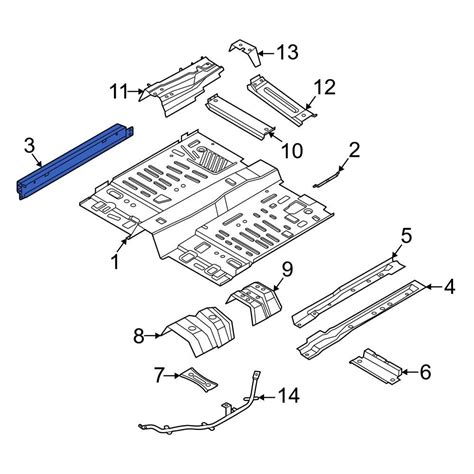 Ford Oe Lx Z L A Front Right Floor Pan Reinforcement