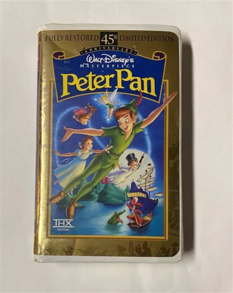 Walt Disneys Masterpiece Peter Pan Th Anniversary Vhs Clamshell Case