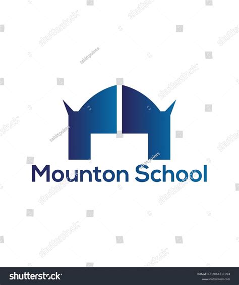 Mounton School Logo Design Template Stock Vector (Royalty Free) 2064211994 | Shutterstock