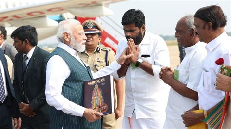 Prime Minister Narendra Modi Receives Prestigious Book On Srirangam