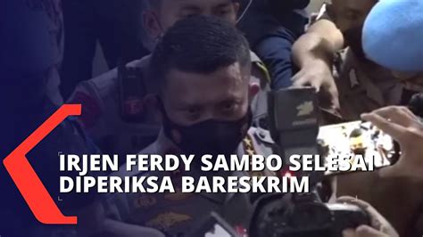 Keluar Dari Gedung Bareskrim Polri Irjen Ferdy Sambo Selesai Jalani