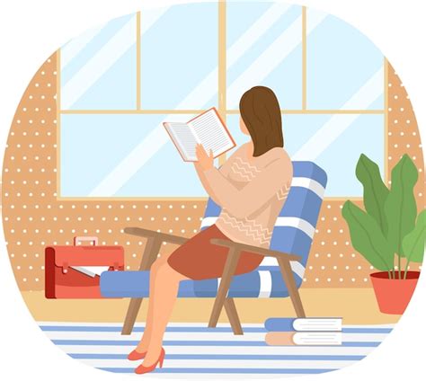 Jeune femme lisant un livre étudiant à la maison amateur de livres passe temps Étudiante se