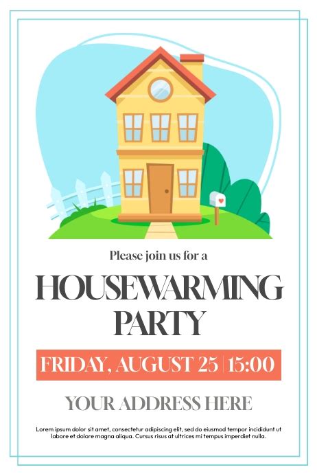 Housewarming Party Invitation Template Postermywall