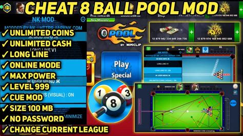 Auto Win Cheat 8 Ball Pool Mod Apk Unlimited Coins And Level 9999