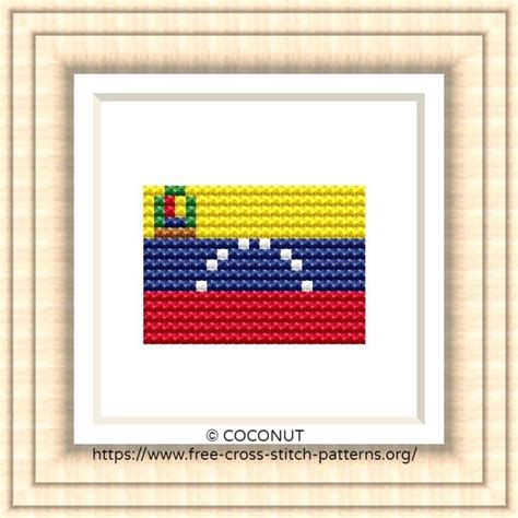 Free Pattern National Flag Of Venezuela Cross Stitch Pattern For