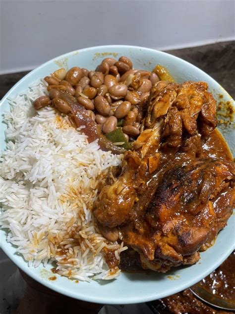 Homemade Rice With Dominican Chicken And Beans Rfood