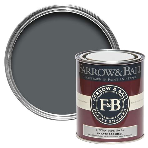 Farrow & Ball Estate Downpipe No.26 Eggshell Metal & wood paint, 0.75L ...