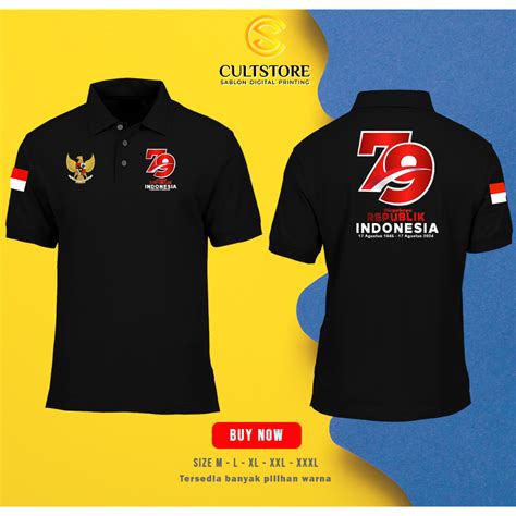 Jual Poloshirt Kaos Polo Dirgahayu Hut Ri Ke V Kaos Agustus