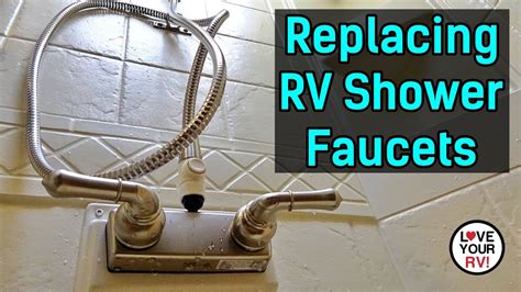 Replacing Squeaky Rv Shower Faucets In Our Keystone Cougar Trailer Dura Faucet Df Sa100 Youtube