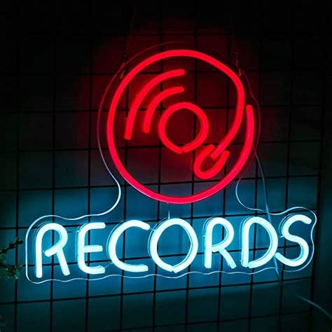 Signship Records Led Neon Light Signs Usb Power For Bedroom Home Bar