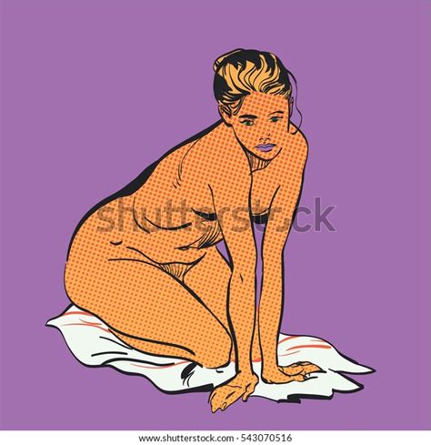 Nude Woman Sitting On Floor Sitting Stock Vector Royalty Free Shutterstock