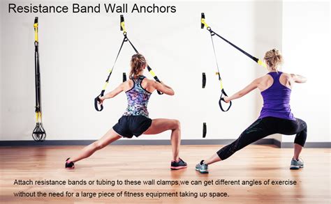 Amazon Wpbhk 3 Pcs Resistance Band Wall Anchors Space Saving