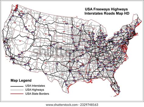 Mapa De Carreteras De Estados Unidos 8x11