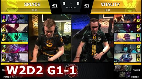 Splyce Vs Vitality Game 1 S7 EU LCS Summer 2017 Week 2 Day 2 SPY Vs