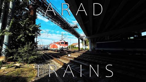 Afternoon Trains Arad Central Station Short Footage Trenuri Statia