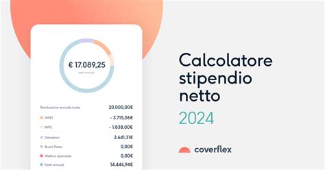 Calcolo Stipendio Netto Da Lordo A Netto Coverflex