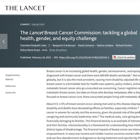 Now Is The Time To Reduce Global Access Inequalities To Breast Cancer