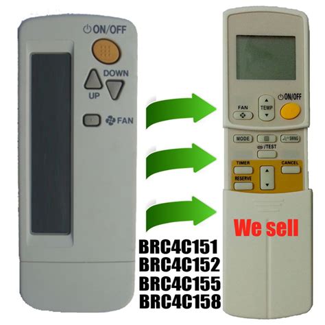 Replacement For Daikin Air Conditioner Remote Control Model Brc4c151 ...