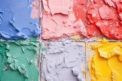 Premium Photo Brightly Colored Chalk Paint Chipping On Plaster