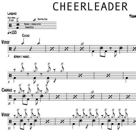 Cheerleader - OMI - Drum Sheet Music | OnlineDrummer.com