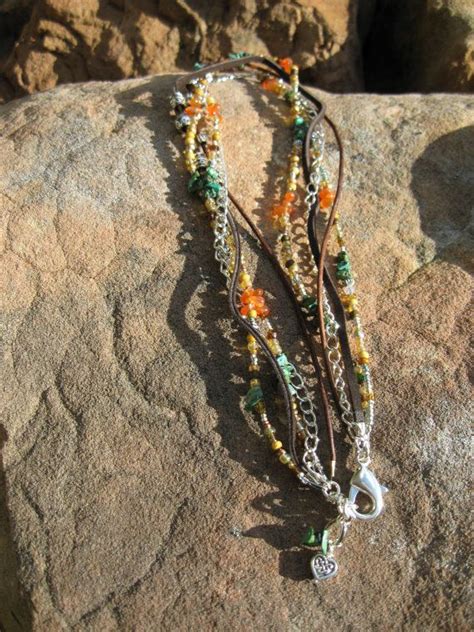 Boho Endless Leather Suede Wrap Beaded Bracelet Etsy Beaded Wrap