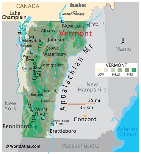 Vermont Maps And Facts World Atlas